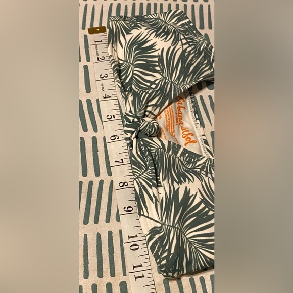 NWOT CABANA DEL SOL BIKINI SET SIZE XS IN GREEN AND WHITE TROPICAL PRINT - Picture 4 of 6